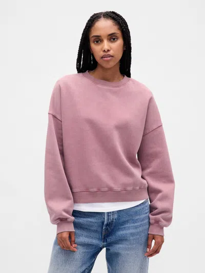 Gap Vintagesoft Wedge Crewneck Sweatshirt In Pink