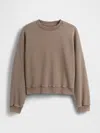 Gap Vintagesoft Wedge Crewneck Sweatshirt In Brown