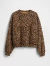Gap Vintagesoft Wedge Crewneck Sweatshirt In Brown