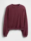 Gap Vintagesoft Wedge Crewneck Sweatshirt In Red