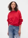 Gap Vintagesoft Wedge Crewneck Sweatshirt In Red