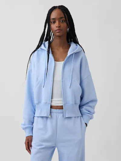Gap Vintagesoft Wedge Zip Hoodie In Blue