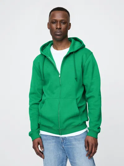 Gap Vintagesoft Zip Hoodie In Gallant Green