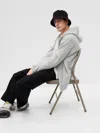 Gap Vintage Soft Full-zip Hoodie In Light Heather Grey B08