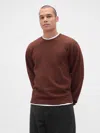 Gap Waffle Crew T-shirt In Brown