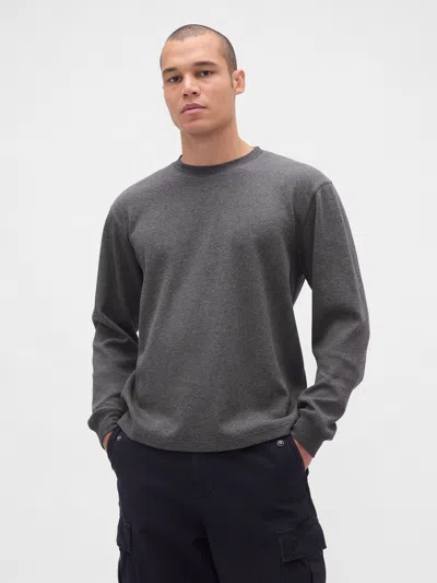 Gap Waffle Crew T-shirt In Gray