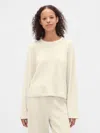Gap Waffle Crop Pj Top In White