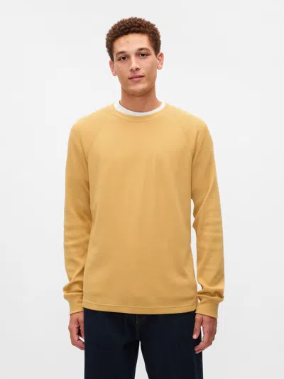 Gap Waffle-knit Raglan T-shirt In Honey Im Home