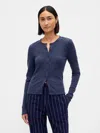 Gap Waffle Pj Cardigan In Blue