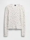 Gap Waffle Pj Cardigan In White