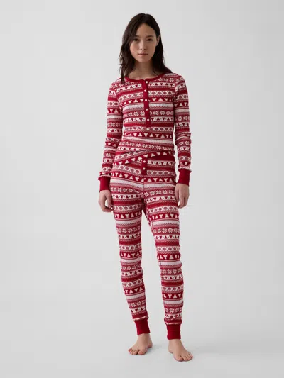 Gap Waffle Pj Leggings In Multi