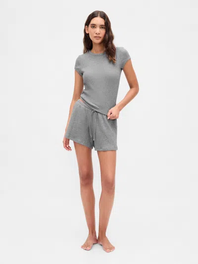 Gap Waffle Pj Shorts In Gray