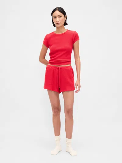 Gap Waffle Pj Shorts In Red