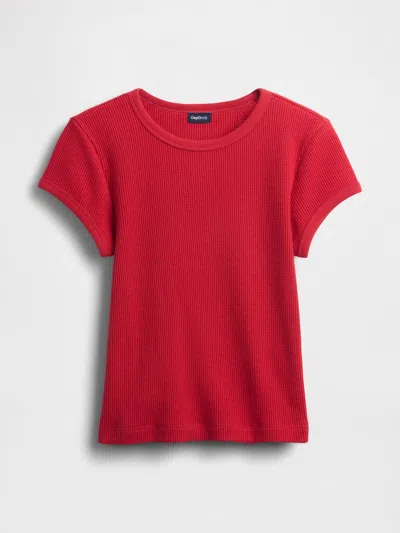 Gap Waffle Pj T-shirt In Red