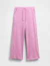 Gap Waffle Wide-leg Pj Pants In Black