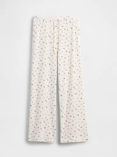 Gap Waffle Wide-leg Pj Pants In Blue