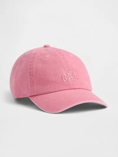 Gap Washed Logo Baseball Hat In Pink