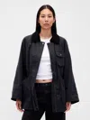 Gap Waxed Barn Jacket In Black