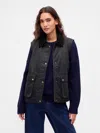 Gap Waxed Canvas Barn Vest In Black