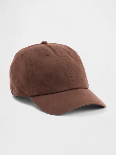 Gap Waxed Canvas Baseball Hat In Brown