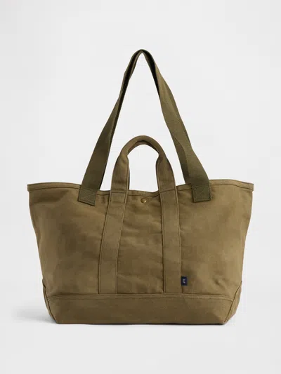 Gap Waxed Canvas Tote Bag In Green