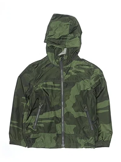 Pre-owned Gap Kids' Windbreaker Jacket In Green