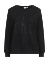 Gap Woman Sweatshirt Black Size S Cotton, Polyester In Black