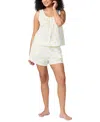 Gap Women's 2-pc Cotton Short Eyelet Pajama Set In Neutral