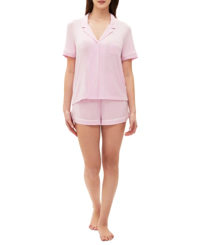 Gap Women's 2-pc. Notched-collar Short Pajamas Set In Butterfly Lilac