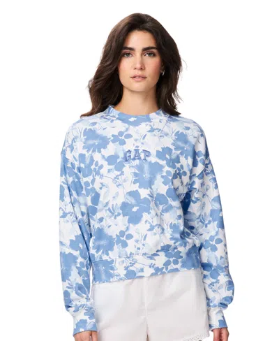 Gap Women's Crew Neck Sleep Top In Blue