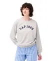 Gap Women's Long Sleeve Sleepwear Crewneck Pullover Top In Gray