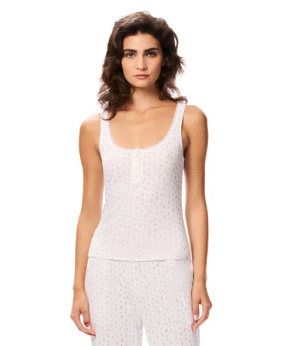 Gap Women's Pointelle Lace Trim Tank Top In Multi