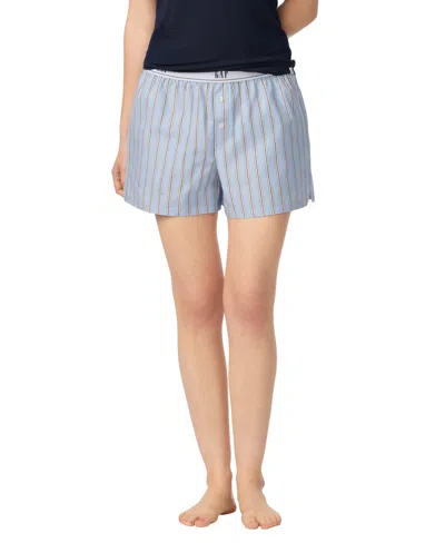 Gap Women's Poplin Pull-on Boxer Shorts In Blue