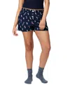 Gap Women's Printed Poplin Boxer Shorts In Blue
