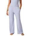 Gap Women's Ribbed Mid-rise Lounge Pajama Pants In Blue