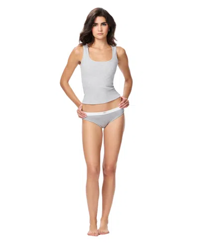 Gap Women's Ribbed Tank Straps Bra In Gray