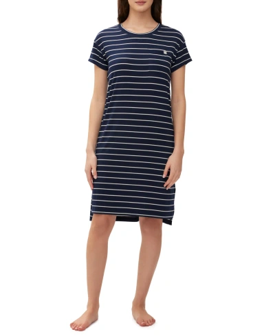 Gap Women's Short-sleeve Dorm Nightgown In Navy Uniform