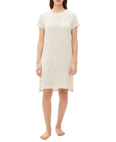 Gap Women's Short-sleeve Pullover Dorm Nightgown In Oatmeal