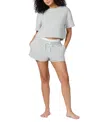 Gap Women's Short-sleeve French Terry Pajama Set In Blue