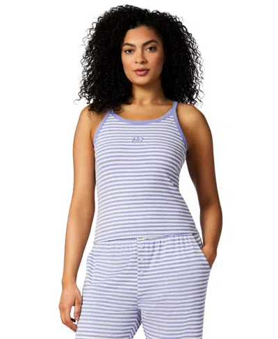 Gap Women's Striped Halter-neck Sleeveless Pajama Top In Blue