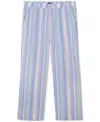 Gap Women's Striped Poplin Pajama Pants, Exclusively At Macy's In Blue Multi Stripe