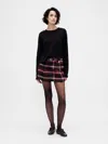 Gap Wool-blend Pleated Mini Skort In Red