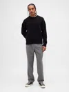 Gap Wool-blend Relaxed Straight Trousers In Gray
