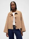 Gap Wool-blend Swing Jacket In Neutral