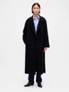 Gap Wool-blend Wrap Coat In Black