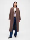Gap Wool-blend Wrap Coat In Brown