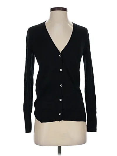Pre-owned Gap Wool Cardigan Sweater In Black