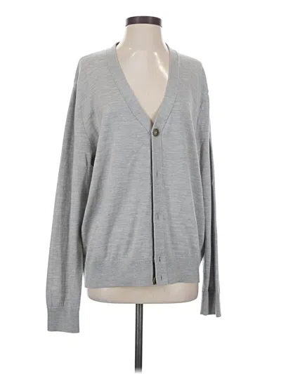 Pre-owned Gap Wool Cardigan Sweater In Gray