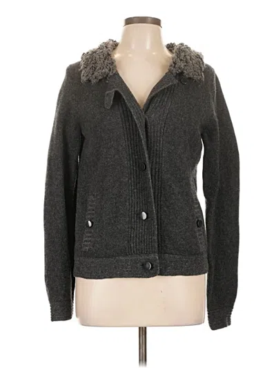 Pre-owned Gap Wool Cardigan Sweater In Gray