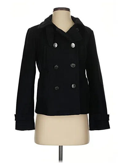 Pre-owned Gap Wool Coat In Black